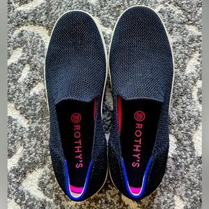 Rothys slip on sneakers blue/pink sparkle